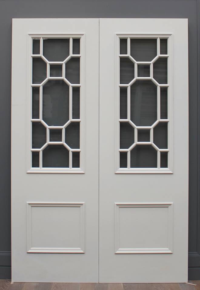 Georgian Pattern Double Glass Doors