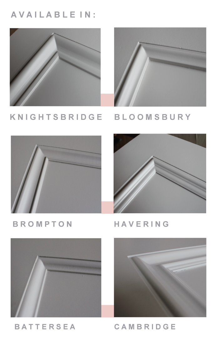 Georgian Pattern Glass Door Moulding Options