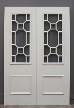 Georgian Pattern Double Glass Doors