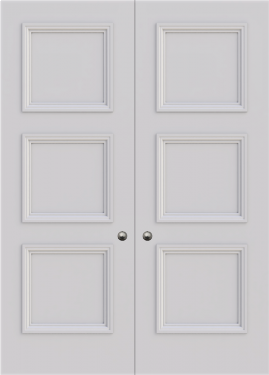 FD30 trinity 3 panel double door