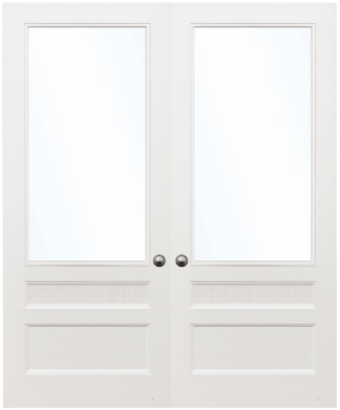 FD30 Glazed Reeded Kesh Double Door