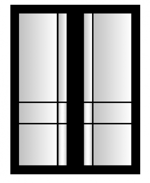 FD30 Glazed Slimline Double Door