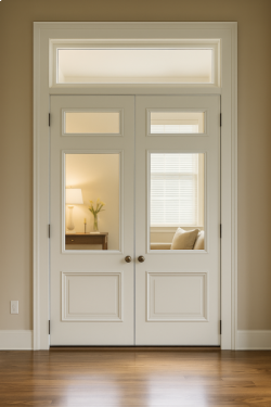 Glazed Croydon Double Door with Fanlight