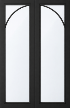 FD30 Glazed Slimline Arched Double Door